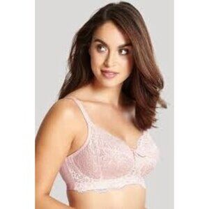 Panache 38D Soft Blush Andorra Full Soft Cup Lace Bra Style 5671 Nude Unlined